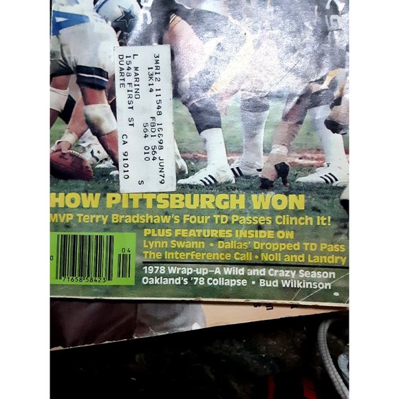 Football Digest Magazine April 1979 Terry Bradshaw Steelers Super Bowl XIII - Picture 2 of 3